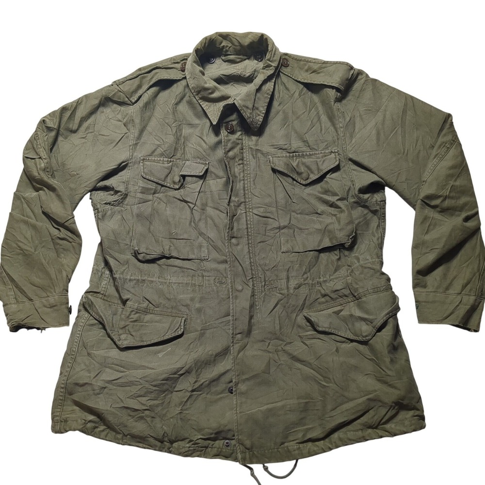 VTG 1952 US Army M-1951 Field‎ Jacket Owen-Fein Olive Drab Korean War Era Small?